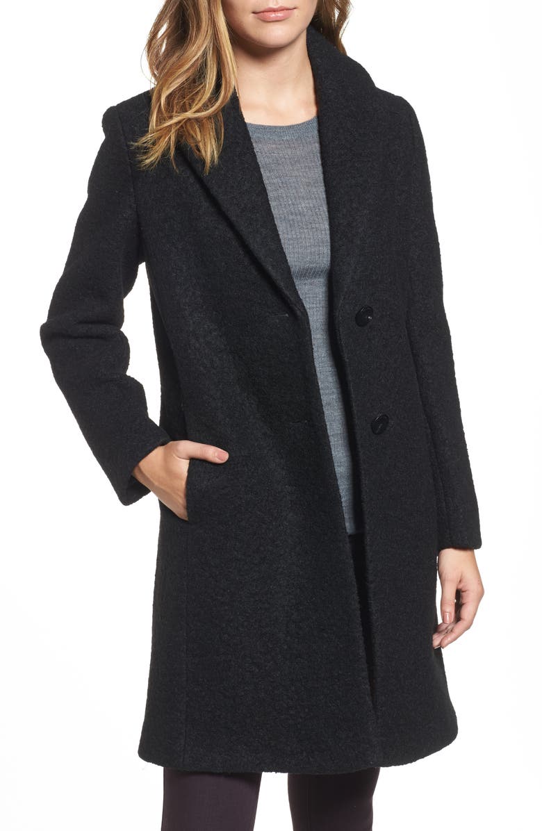 Tahari 'Tessa' Boiled Wool Blend Coat, Main, color,