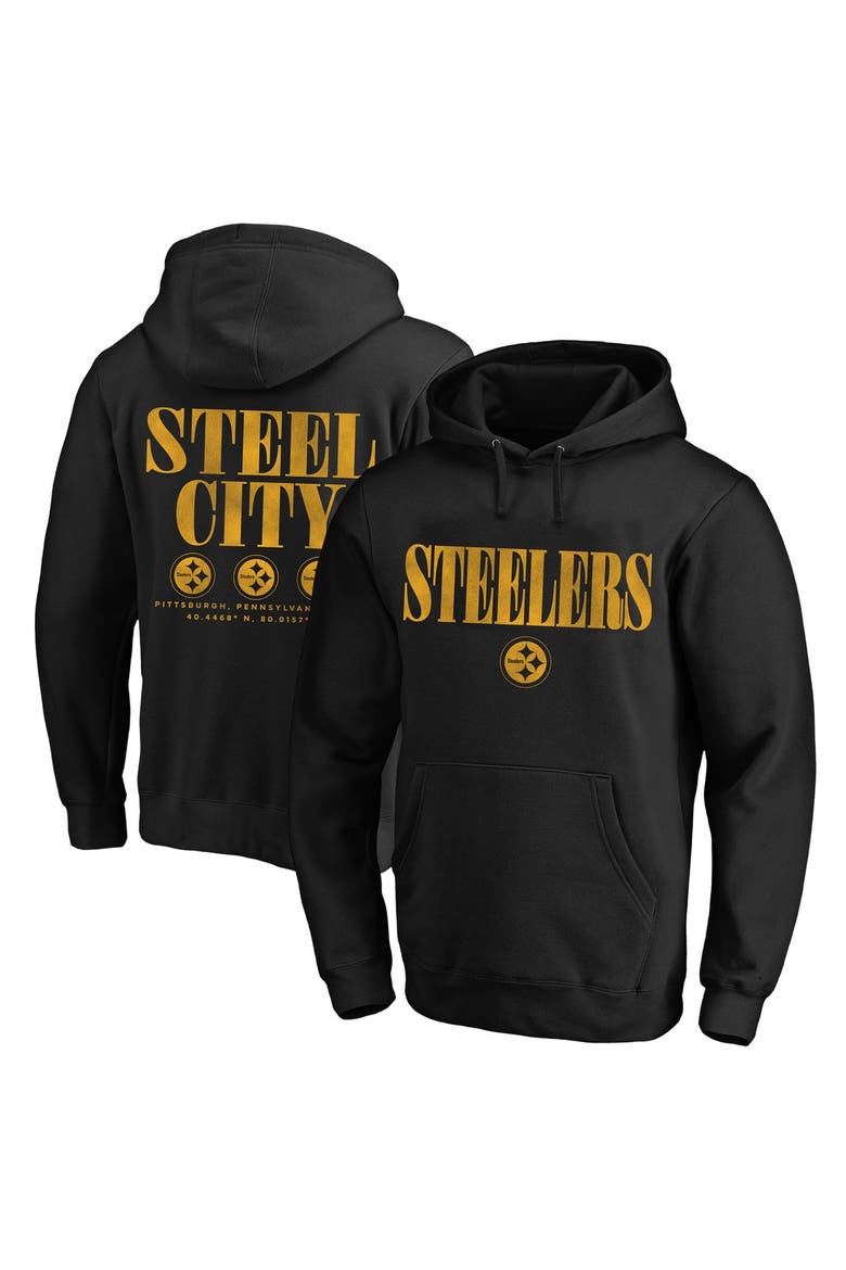 Men's Fanatics Black Pittsburgh Steelers Big & Tall Relaxed Intense Rivalry Hoodie, Main, color, Black