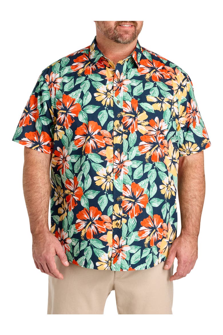 Big & Tall Large Floral Sport Shirt, Main, color, MULTI