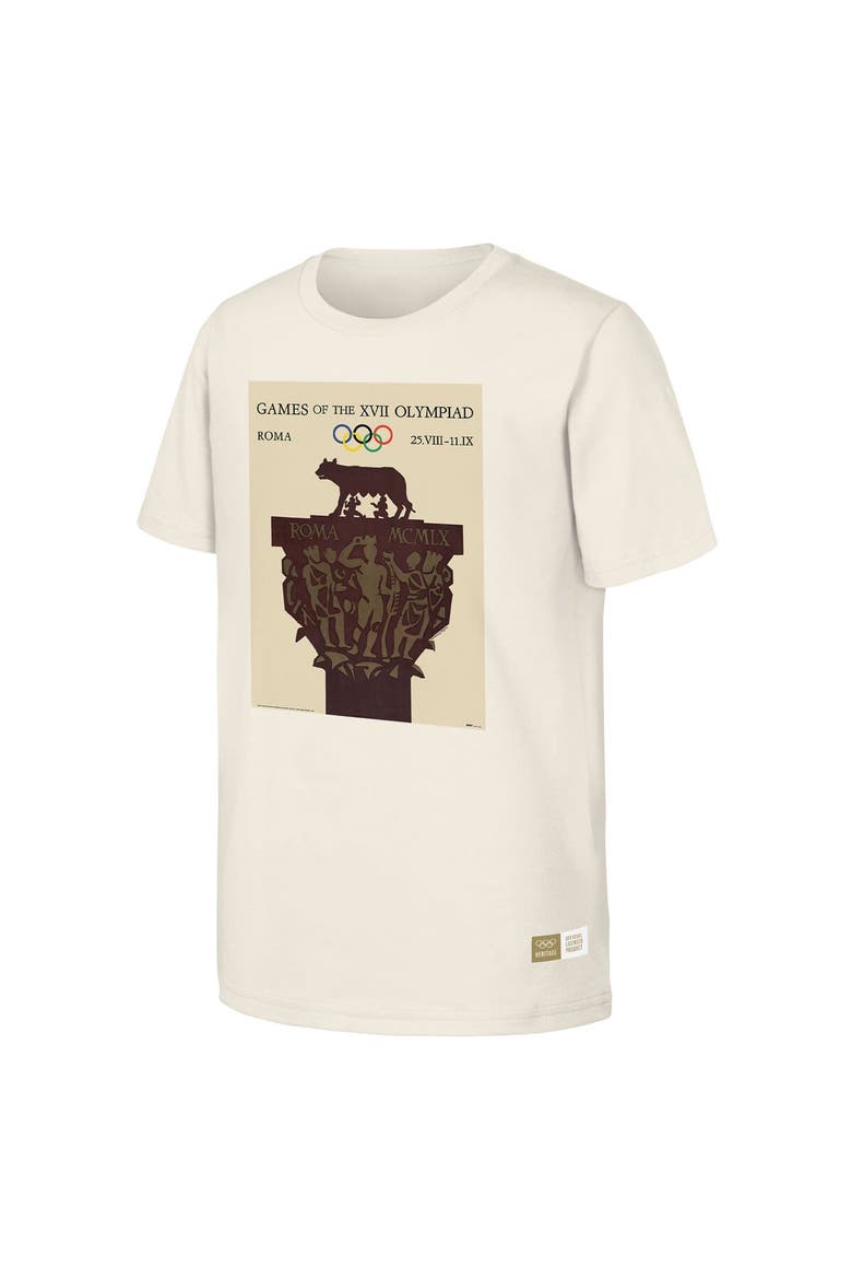 Men's  Natural 1960 Rome Games Olympic Heritage T-Shirt, Alternate, color, Natural