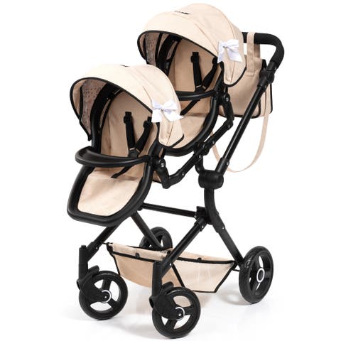Doll Pram Twin Neo, Seats 2 Dolls Up to 18 Inches, Kid 3+