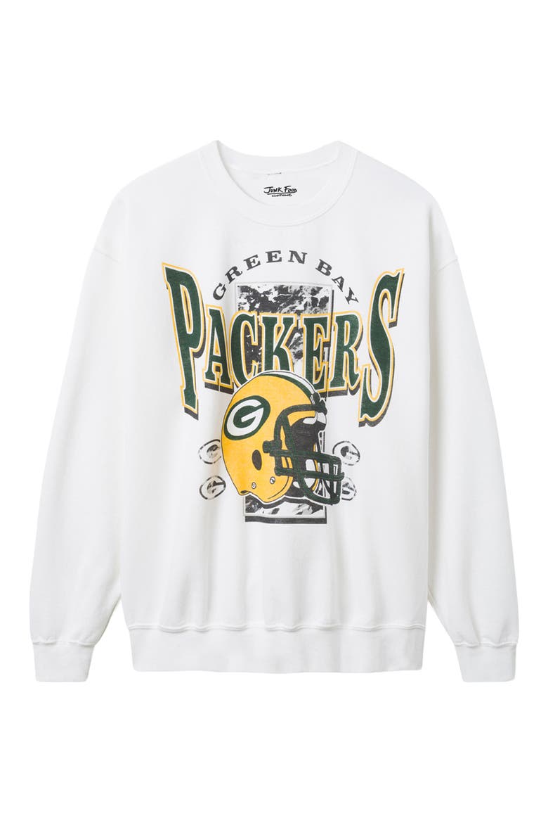 Green Bay Packers Conversion Graphic Sweatshirt, Main, color, WHITE