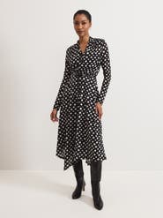 Phase Eight Caitlin Asymmetric Wrap Midi Dress