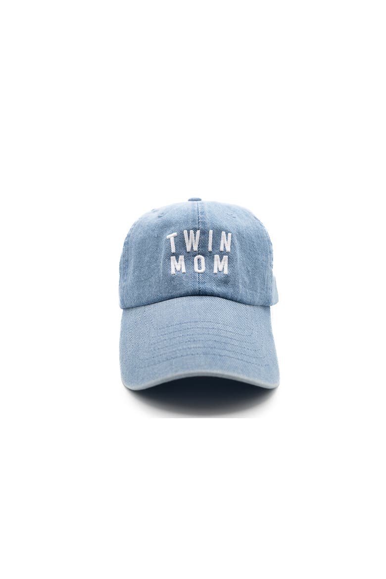 Twin Mom Baseball Hat, Main, color, Denim