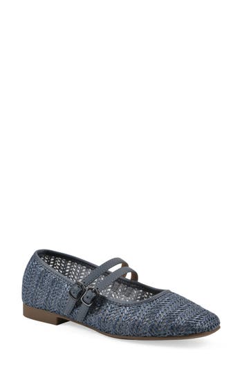 Cliffs By White Mountain Bocage Mary Jane Flat In Blue Smooth