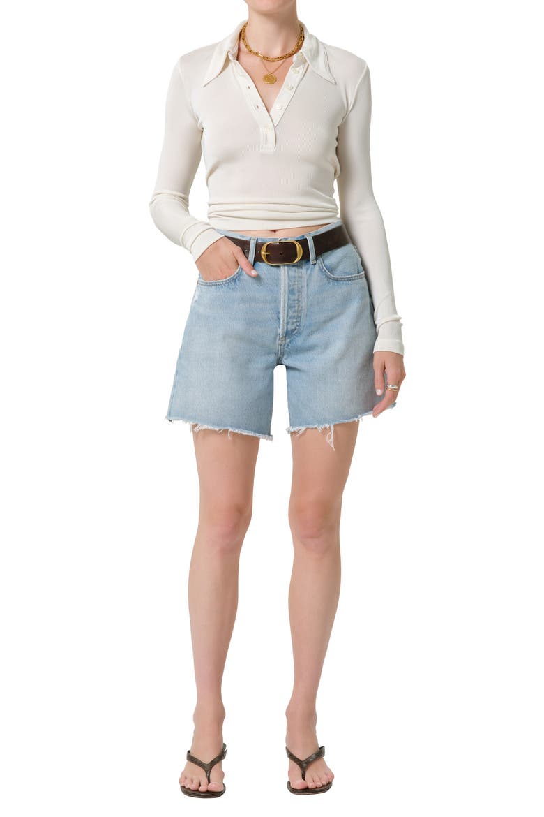 Shaea Long Sleeve Rib Polo, Alternate, color, PASHMINA OFF WHITE