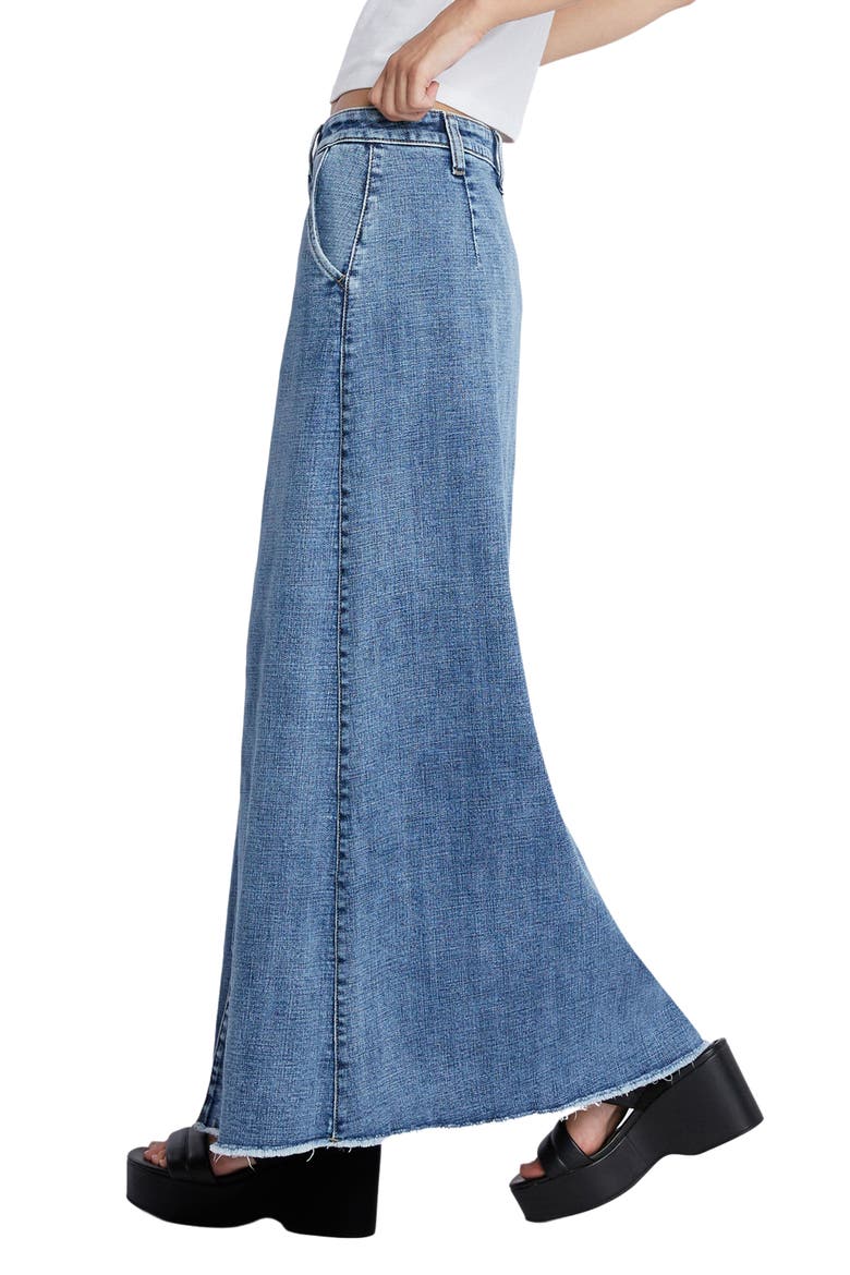 Tory Denim Maxi Skirt, Alternate, color, FIELD BLUE