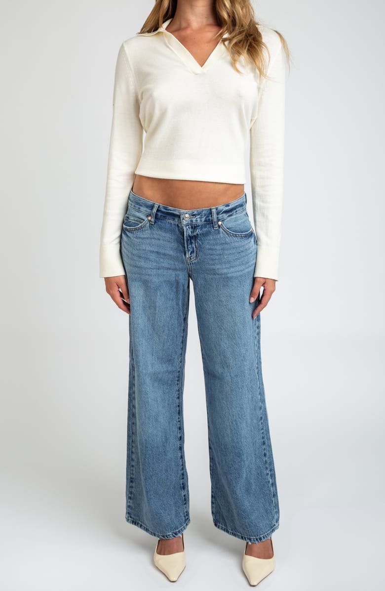 I Love Who I Am Mid Rise Wide Leg Jeans, Alternate, color, Indigo Medium