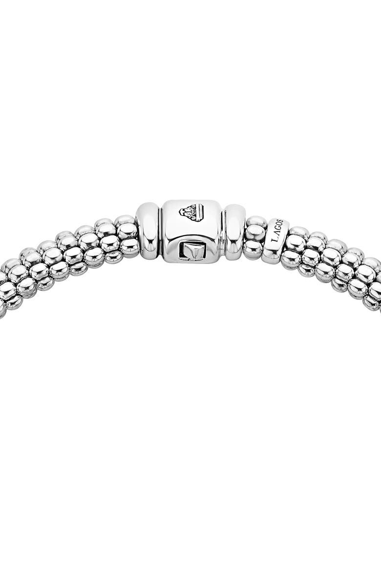 LAGOS Black Caviar Diamond Station Collar Necklace, Alternate, color, 