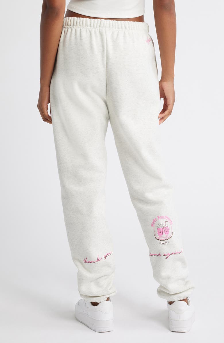 THE MAYFAIR GROUP Made You Smile Graphic Sweatpants, Alternate, color, Grey