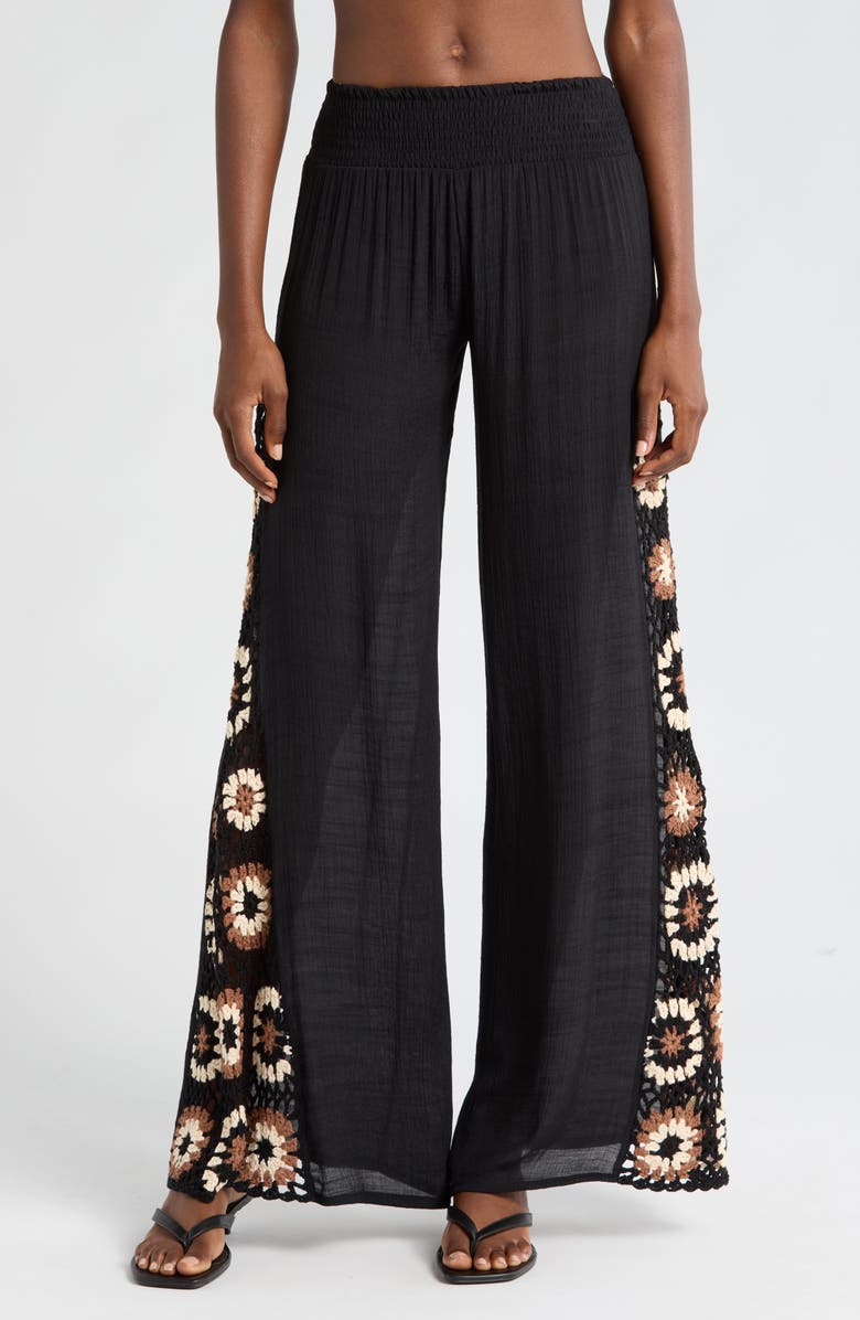 Elan Crochet Cover-Up Pnats, Main, color,