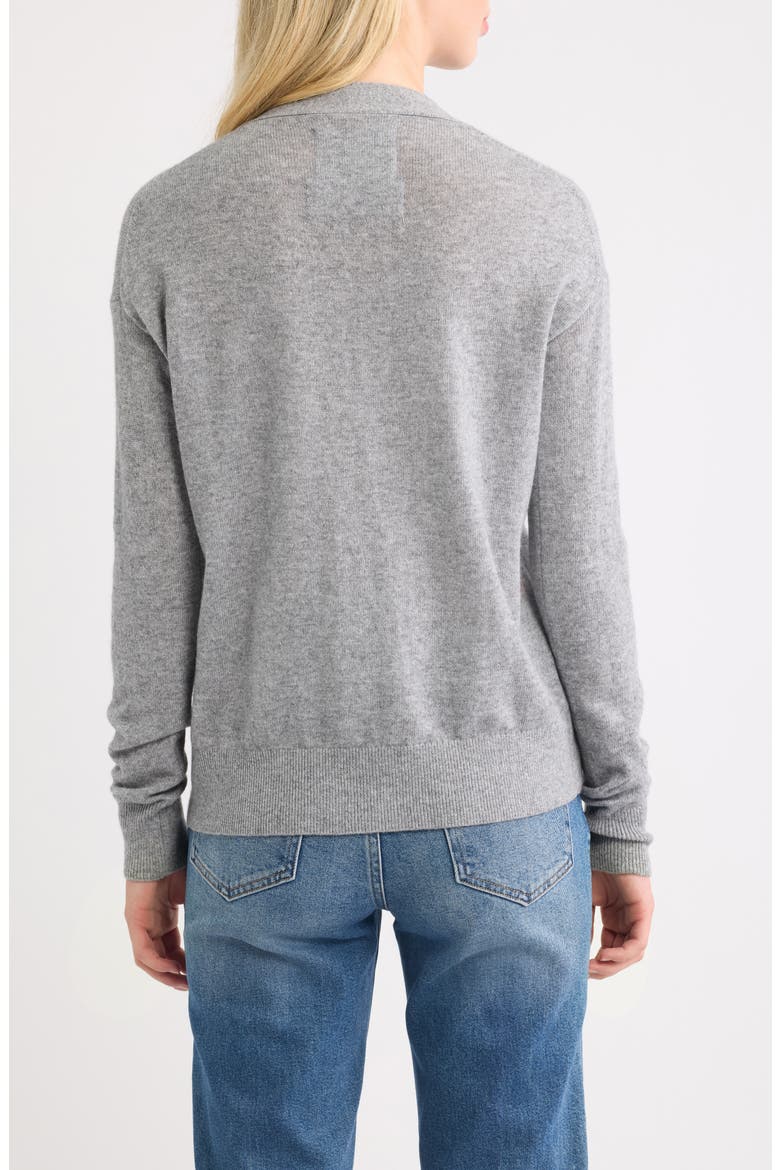 Wool & Cashmere Cardigan, Alternate, color, TRUE HEATHERED GREY