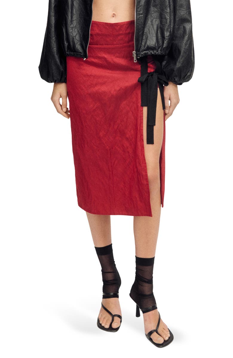 MANGO Multiposition Textured Skort, Main, color,