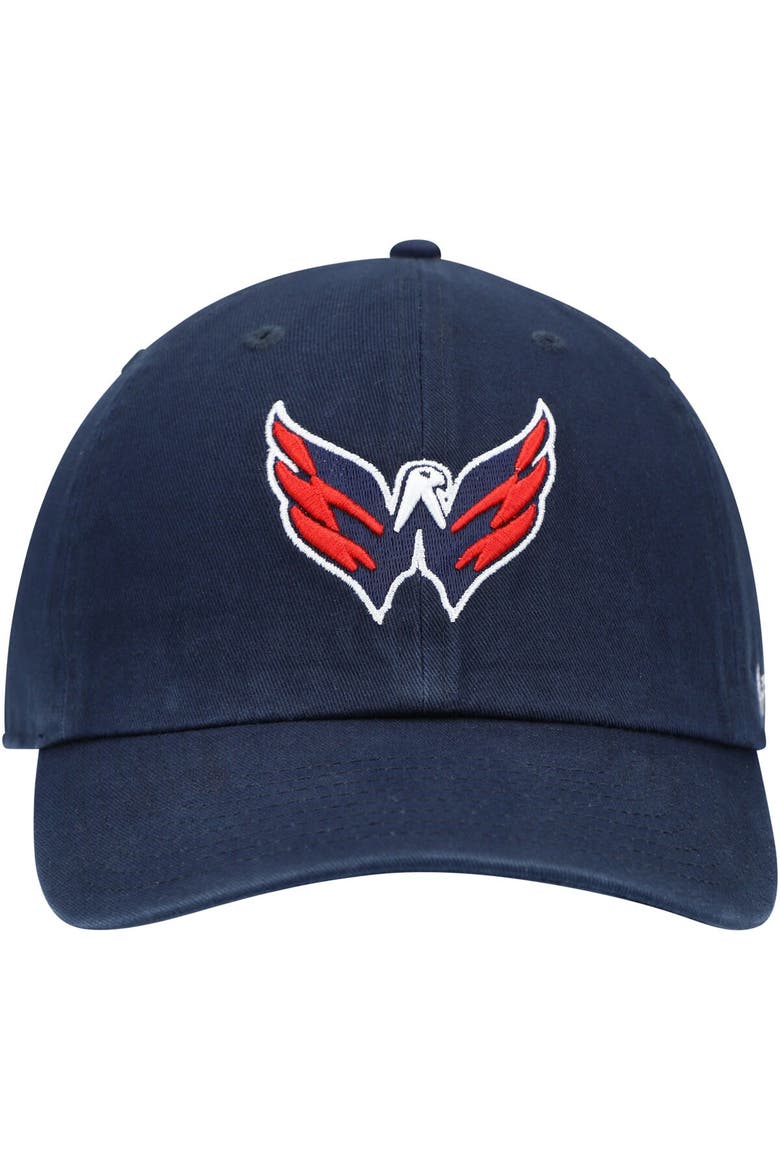Men's '47 Navy Washington Capitals Eagle Clean Up Adjustable Hat, Alternate, color, Navy