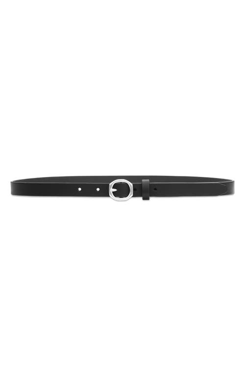 Rag & Bone Baby Audrey Leather Skinny Belt In Black