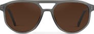 WMP Eyewear Hudson - 55mm Geometric Aviator Polarized Sunglasses