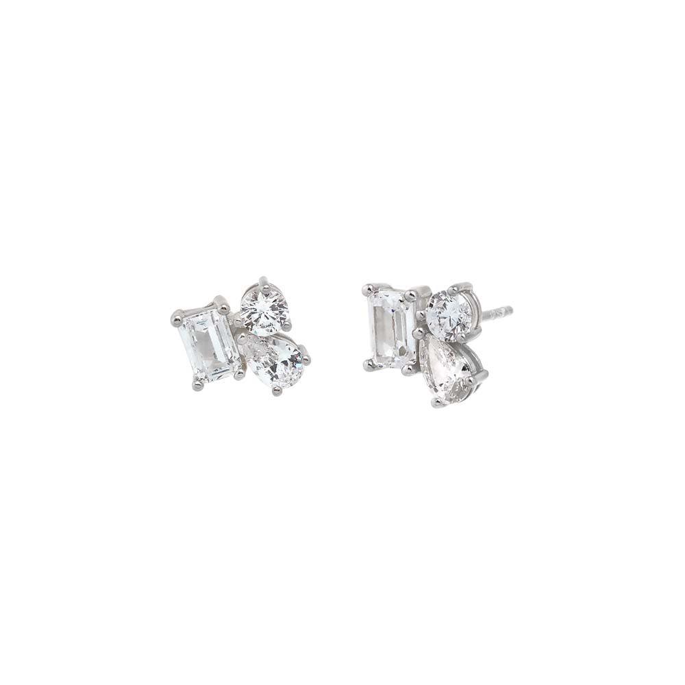 BY ADINA EDEN CZ Multi Shape Cluster Stud Earring (Women) | Nordstrom