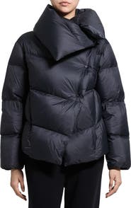 Theory Shawl Collar Recycled Nylon Puffer Jacket
