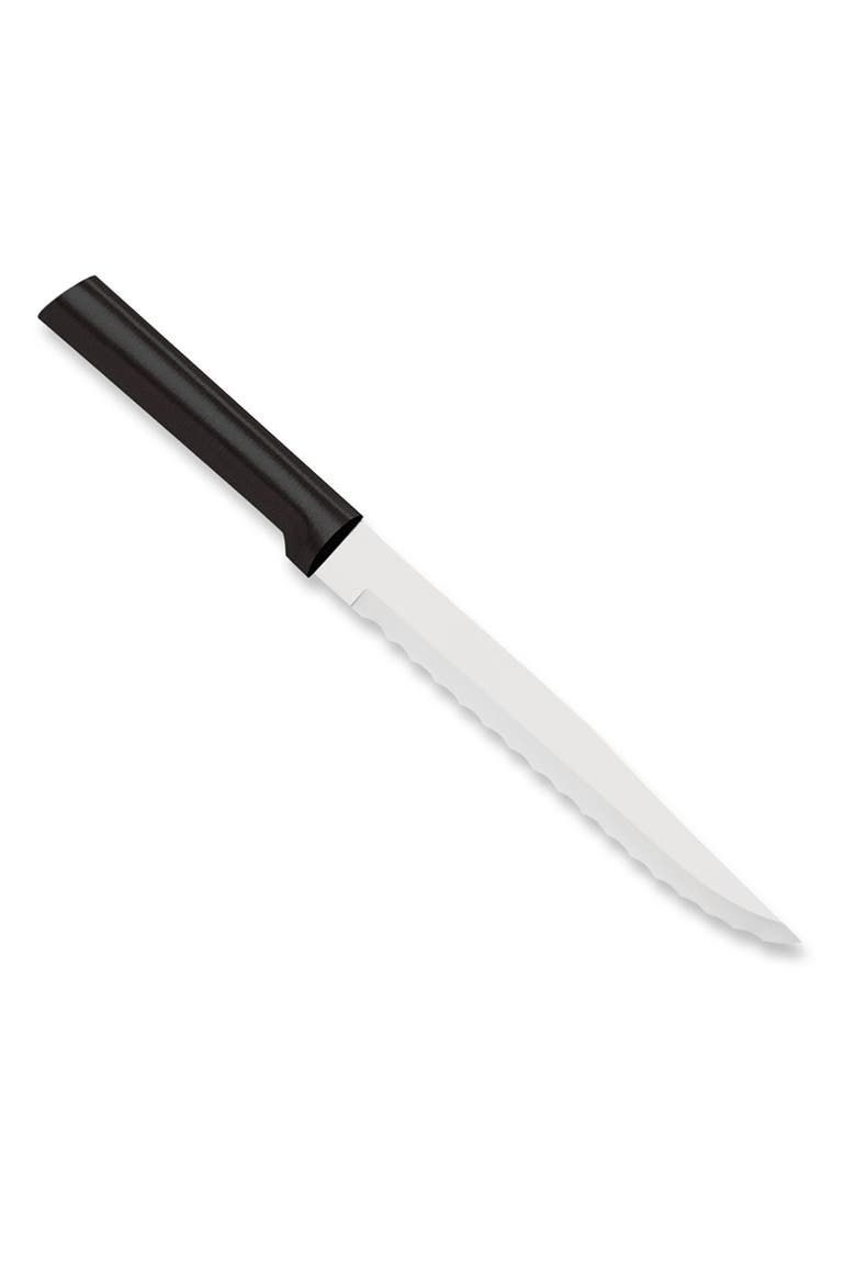 Cutlery 7-Inch Serrated Slicer Stainless Steel Blade, Main, color, Black