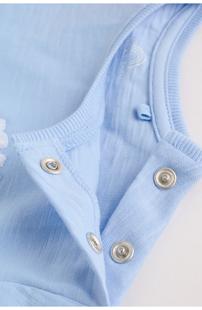 NEXT Little Lion Cotton T-Shirt & Seersucker Shorts Set, Alternate, color, Blue