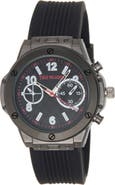 True Religion Mixed Index Silicone Strap Analog Watch