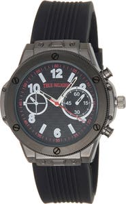 True Religion Mixed Index Silicone Strap Analog Watch