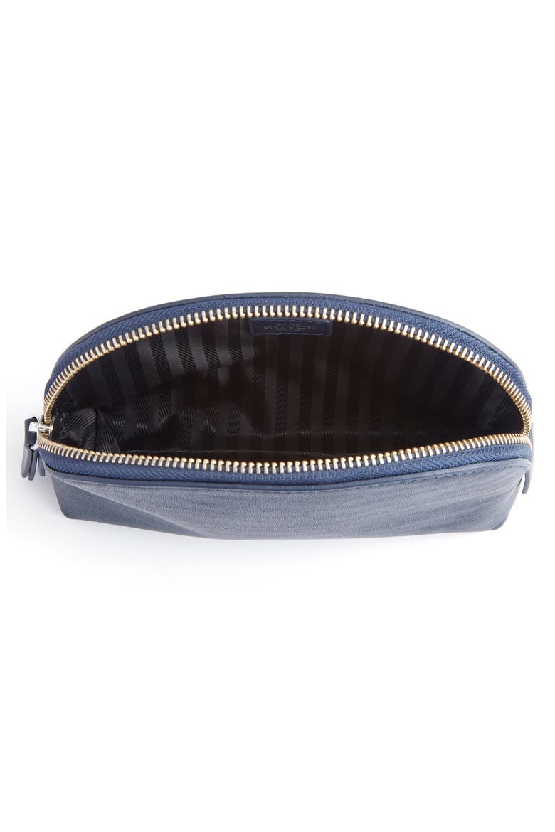 Personalized Small Cosmetic Bag, Alternate, color, NAVY BLUE- GOLD FOIL