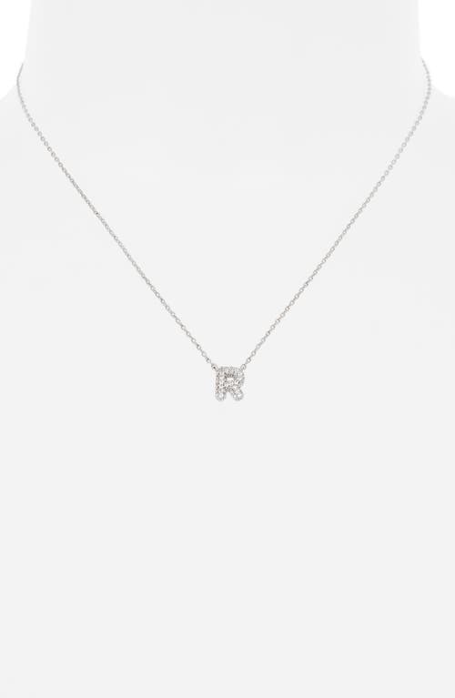 Leith Cubic Zirconia Initial Pendant Necklace