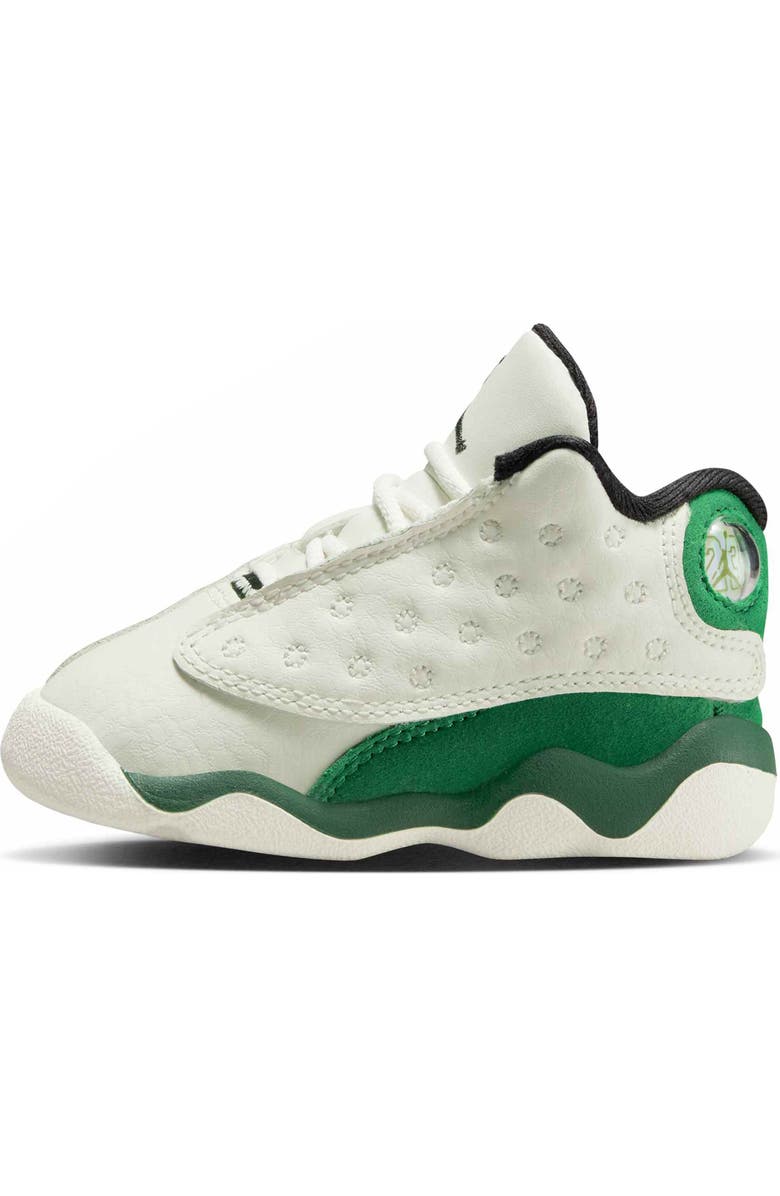 Nike Kids' Jordan 13 Retro High Top Sneaker, Alternate, color, Sail/ Pine Green/ Black