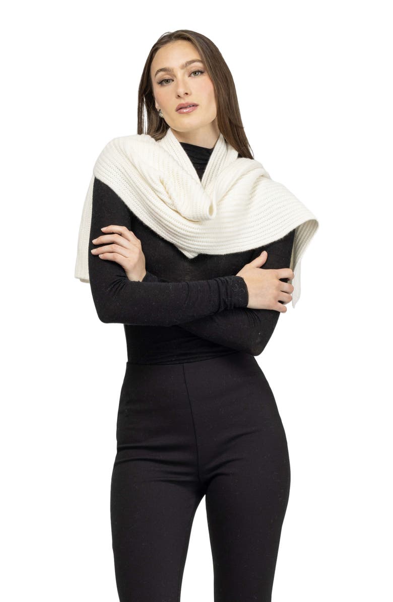 GORSKI Cashmere Knit Scarf, Alternate, color, Ivory