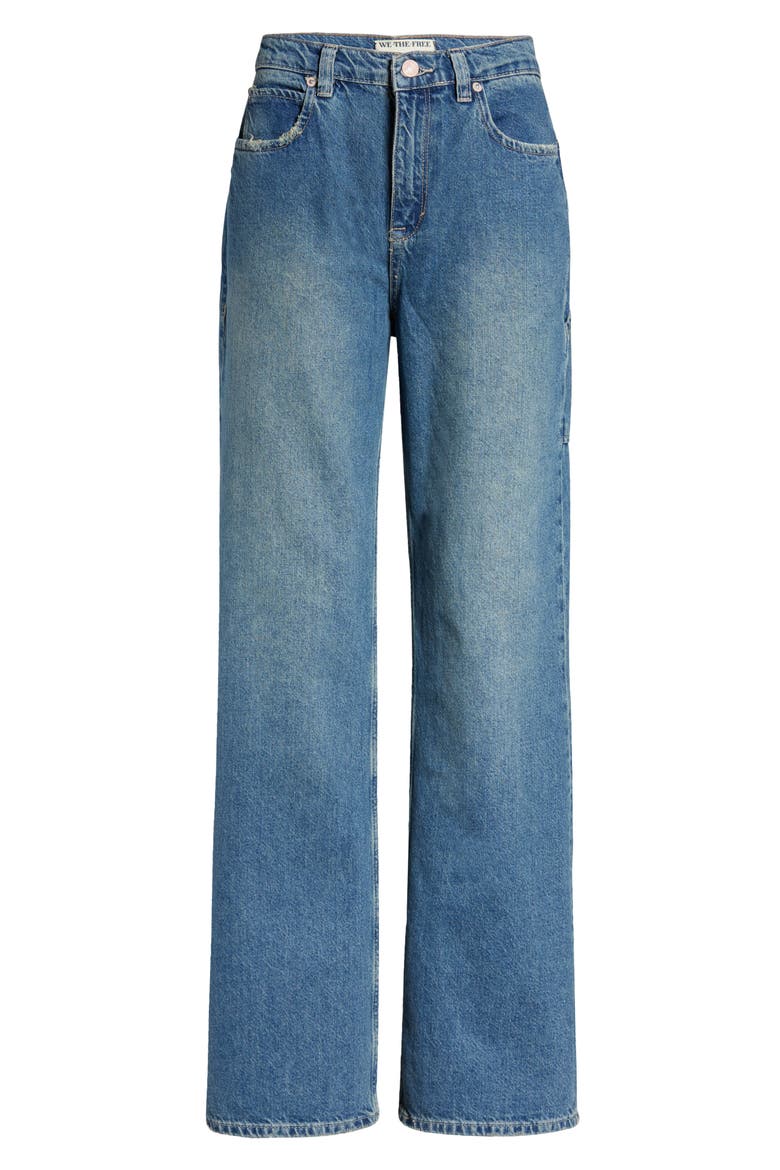 We the Free Tinsley High Waist Baggy Jeans, Alternate, color, HAZEY BLUE