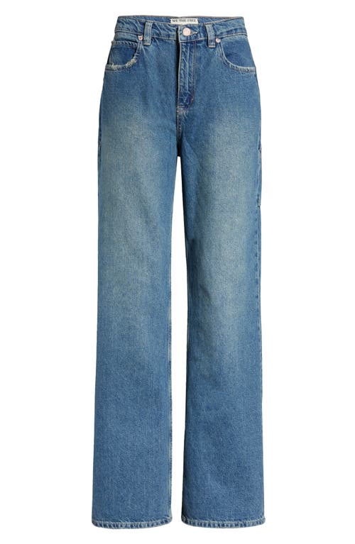 Free People We The Free Tinsley High Waist Baggy Jeans In Hazey Blue