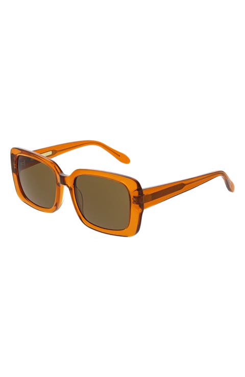53mm Rectangular Gradient Sunglasses