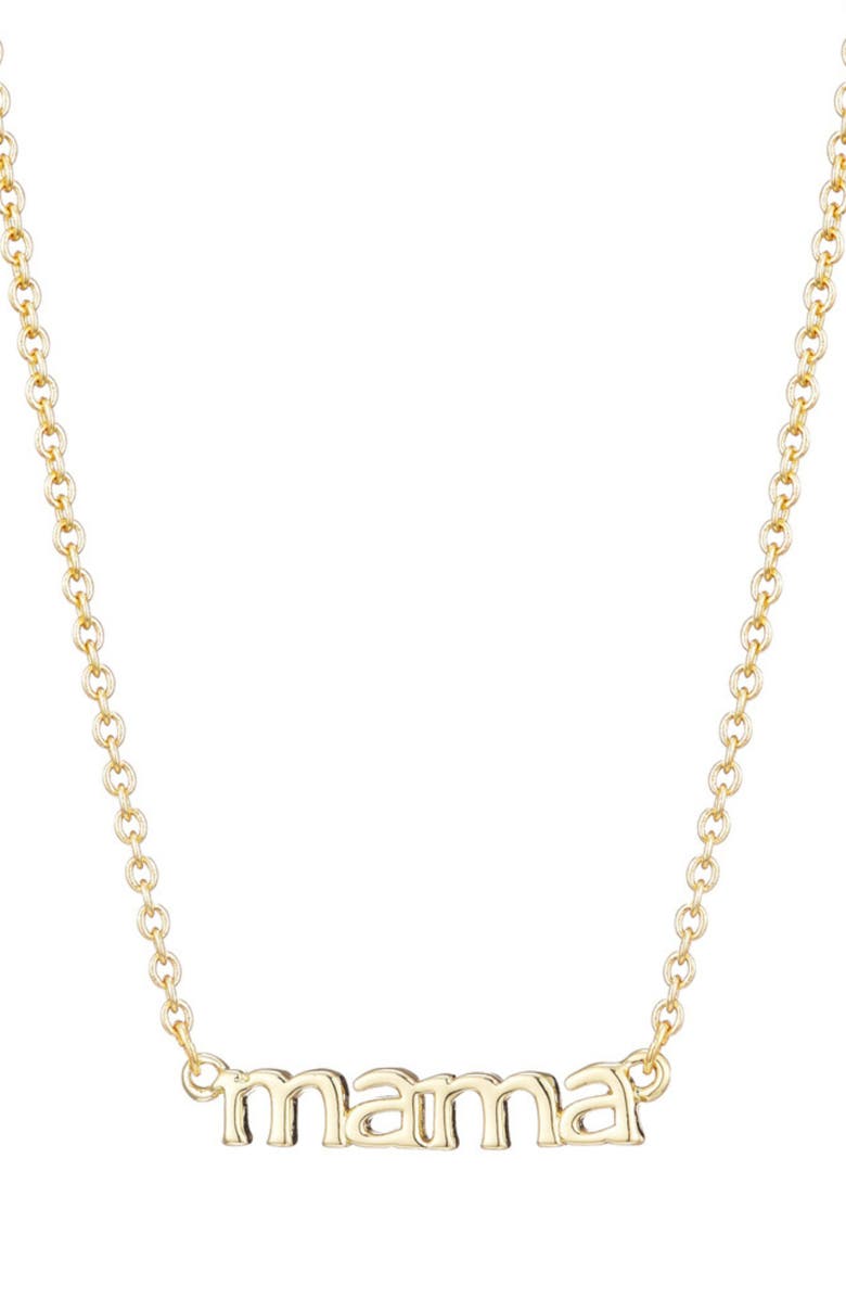 Adornia 'Mama' Pendant Necklace, Main, color, Gold