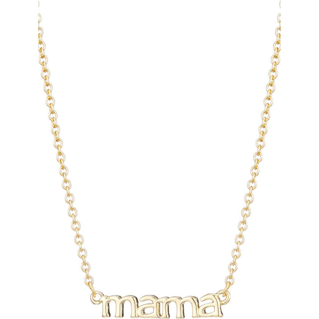 Adornia 14k Gold Plated Mama Necklace In Gold