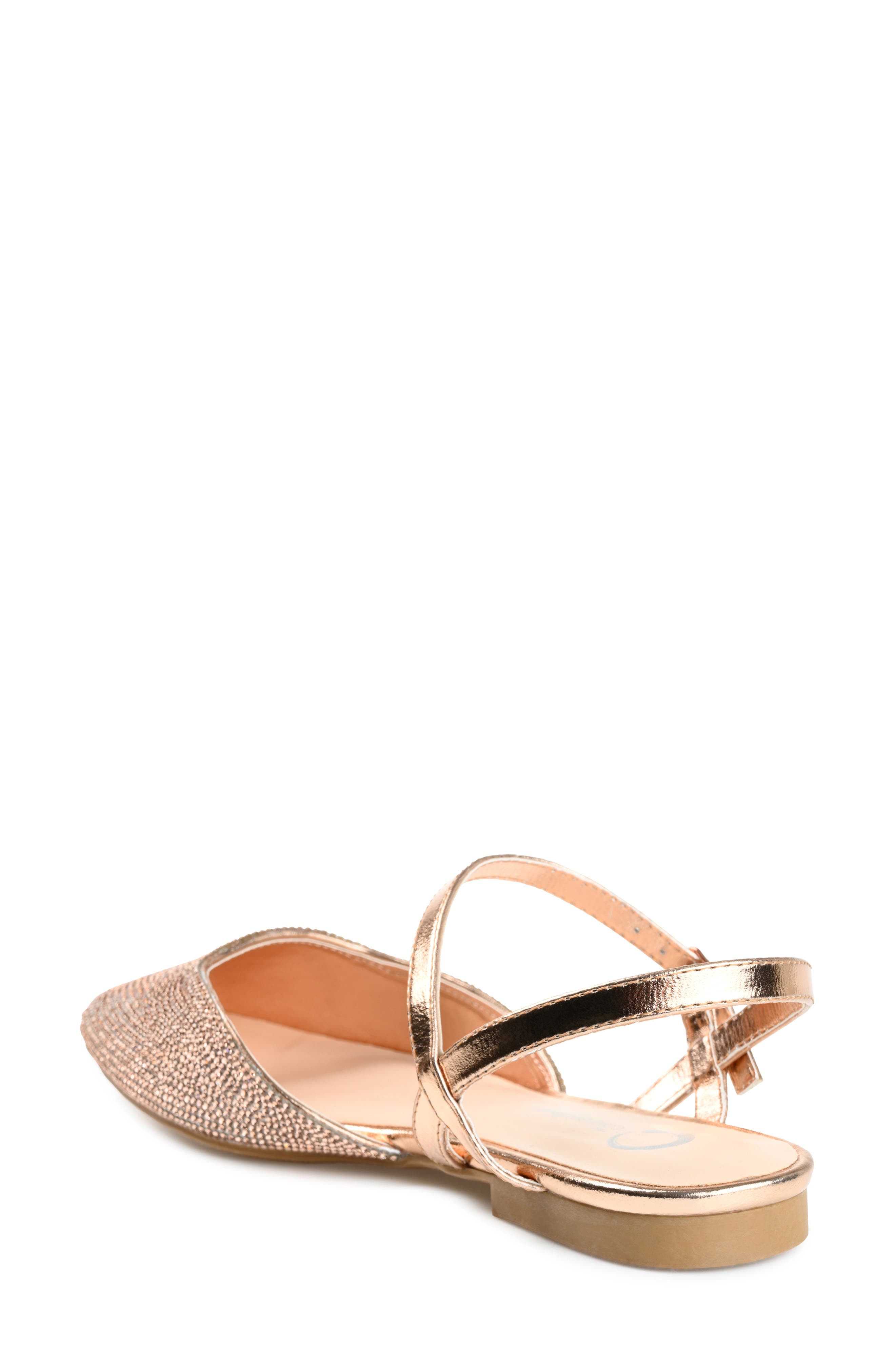 Nysha Rhinestone Embellished Flat, Alternate, color, BRONZE