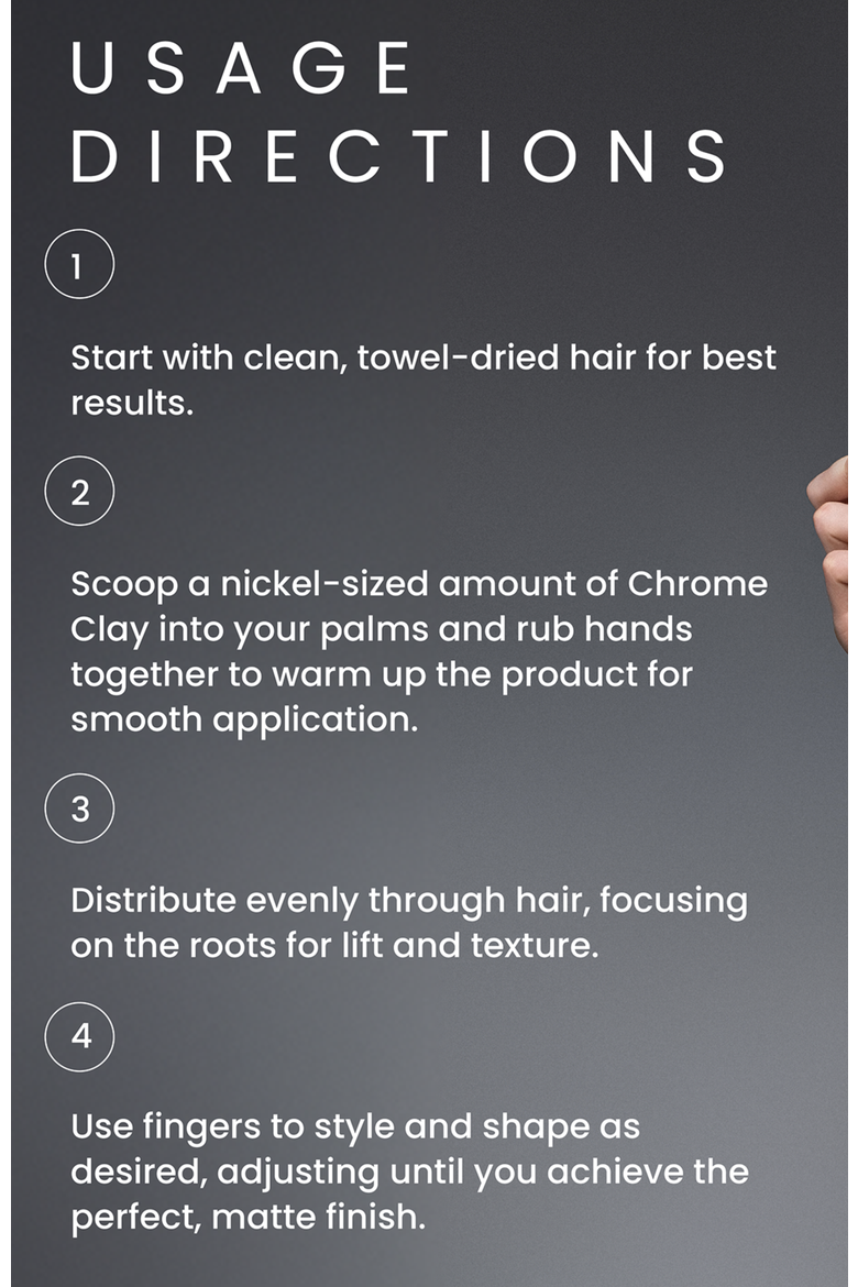 Chrome Clay (2.5 oz),  Strong Hold, Matte Finish & Reworkable Texture., Alternate, color, Grey