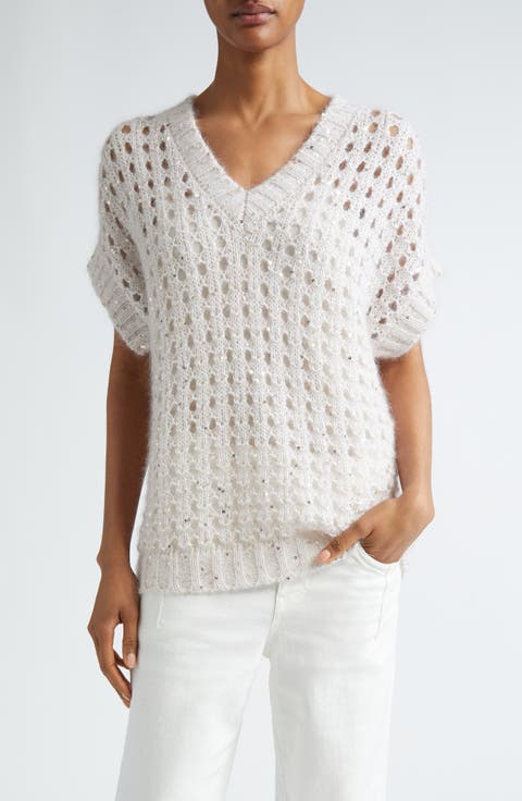 Sparkle Openwork Sweater