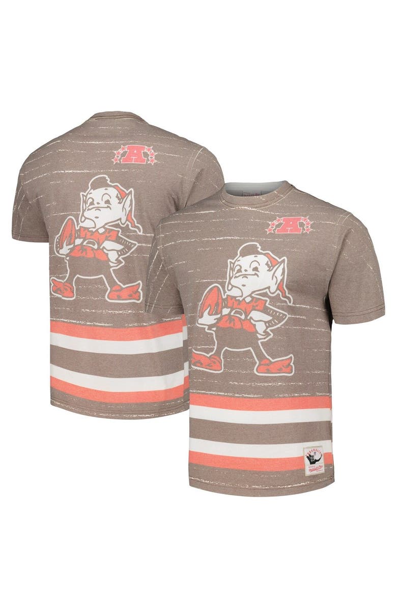 Mitchell & Ness Men's Mitchell & Ness Brown Cleveland Browns Jumbotron 3.0 T-Shirt, Main, color, Brown