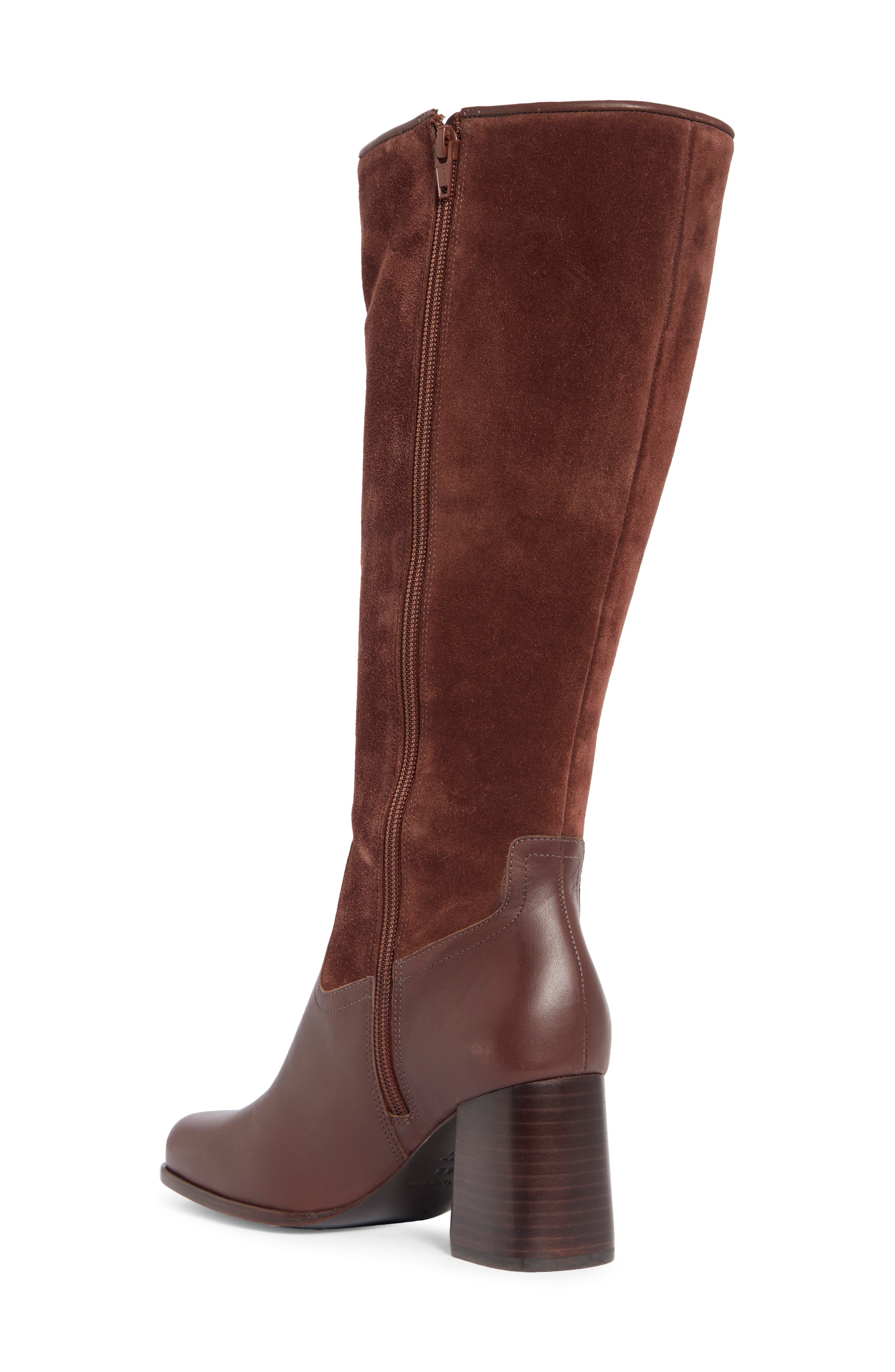 Franklin Leather Knee High Boot, Alternate, color, OAK SUEDE