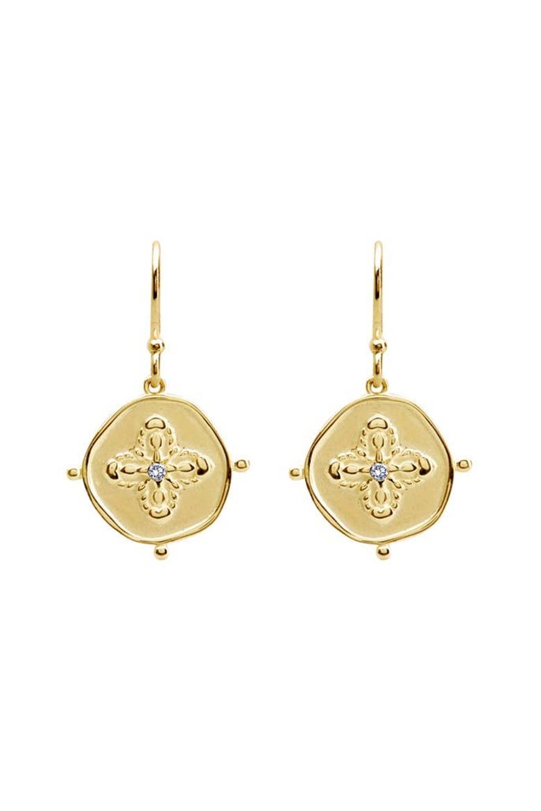 Sahara Small Earrings, Main, color, Yellow Gold