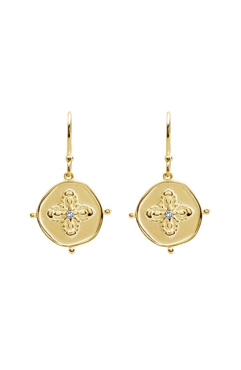 Murkani Sahara Small Earrings, Main, color, Yellow Gold