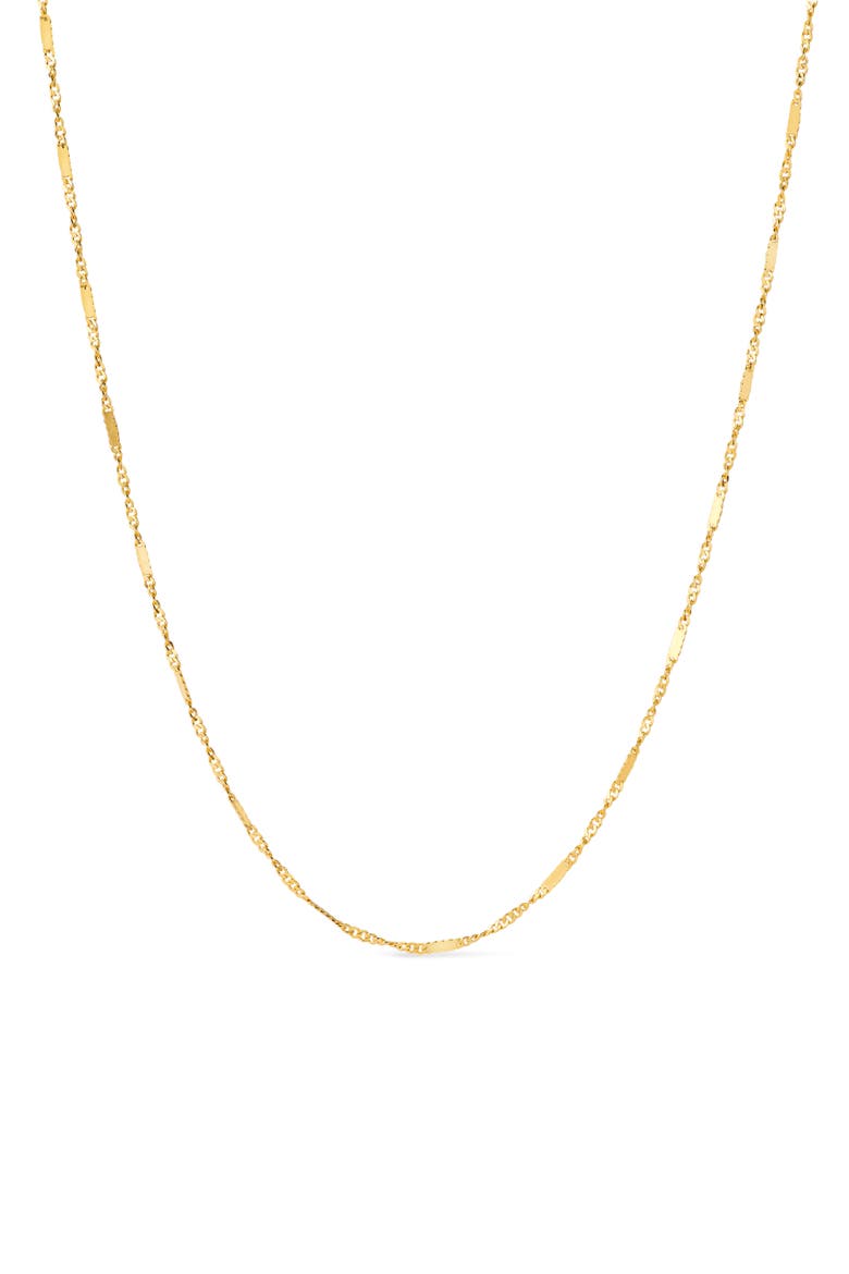 Solid Yellow Gold - Singapore Chain Necklace, Main, color, Gold