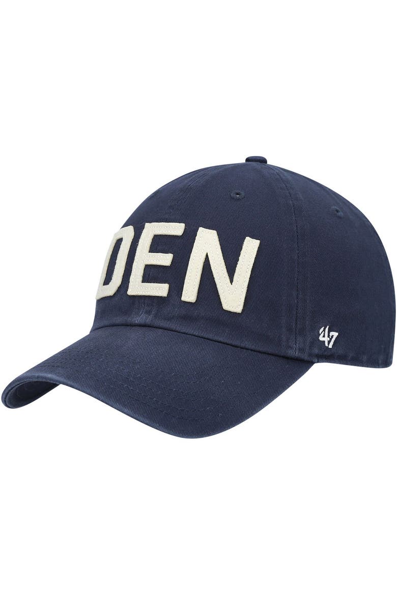Women's '47 Navy Denver Broncos Finley Clean Up Adjustable Hat, Main, color, Navy