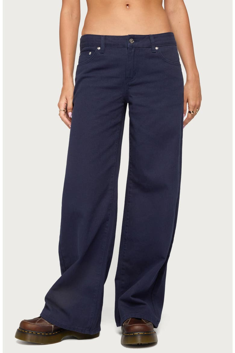 Daytime Low Rise Baggy Jeans, Main, color, DARK-BLUE
