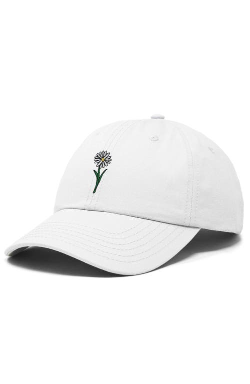 Dalix Daisy Embroidered Everyday Hat In White