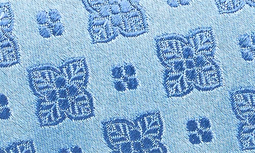 Duchamp Medallion Jacquard Silk Tie In Blue