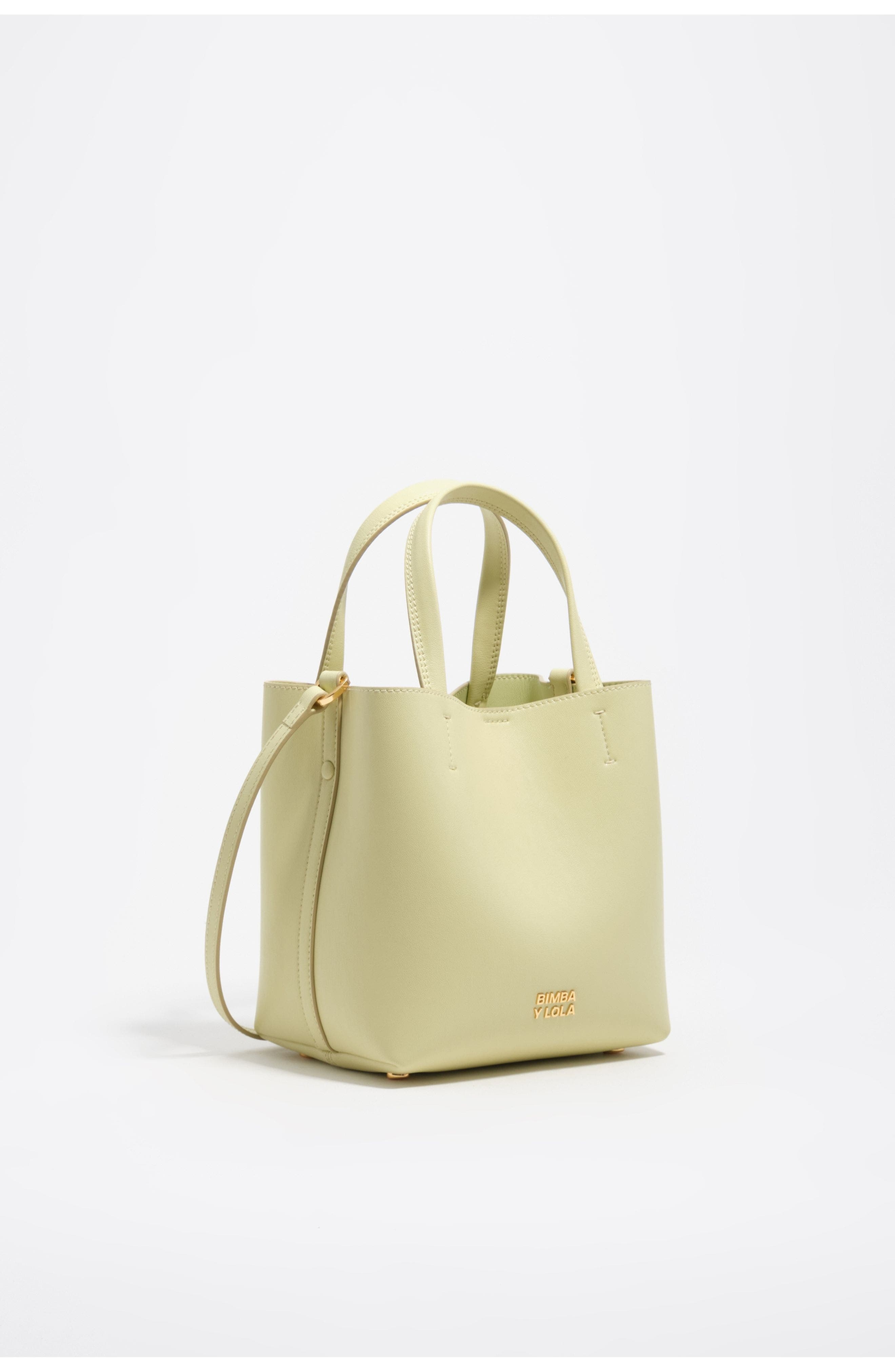 Bimba y Lola Chihuahua Leather Bag, Main, color, Pale Green