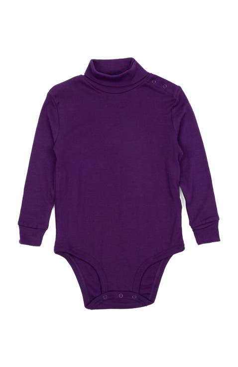 Baby Turtleneck Bodysuit, Cotton Long Sleeve
