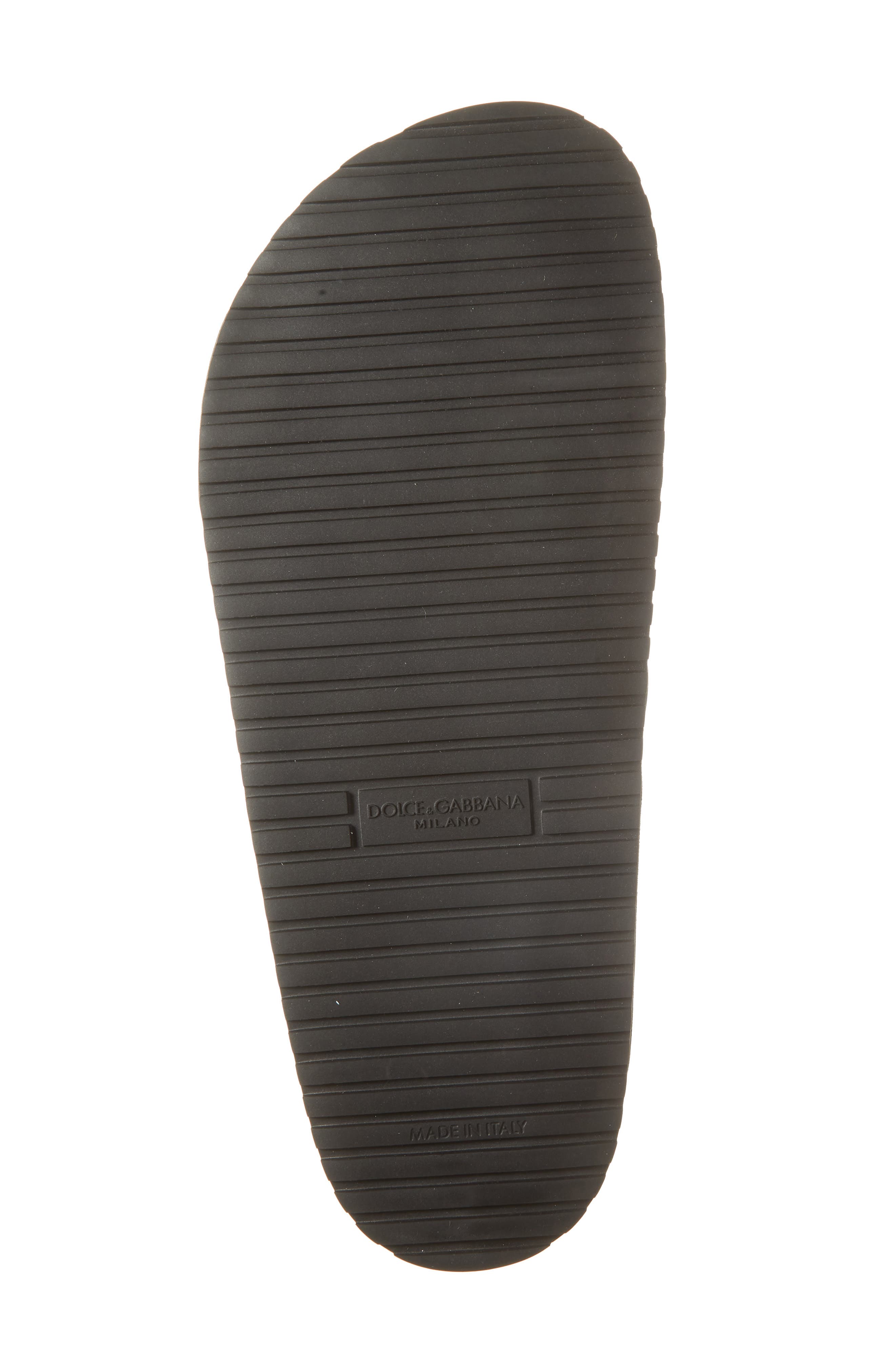 Dolce&Gabbana Logo Slide Sandal, Alternate, color, 80999 Nero